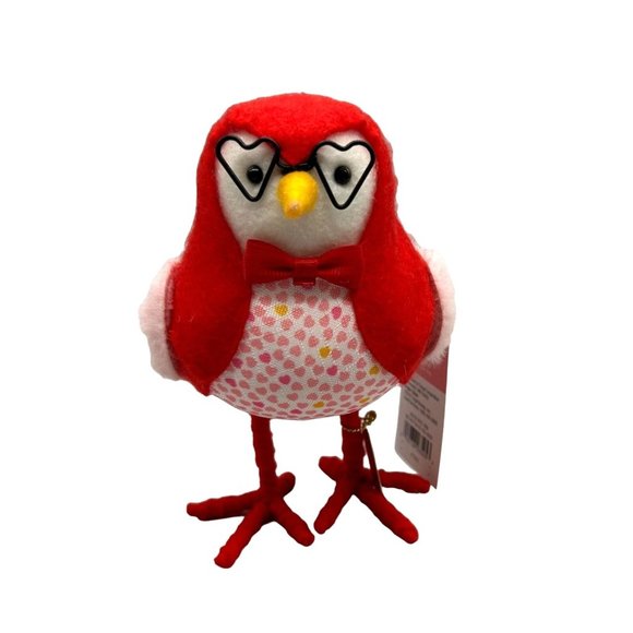 Fledge 2023 Valentine's Target Wondershop Featherly Friends Fabric Bird Valentin - Picture 1 of 5
